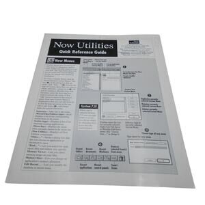 Now Utilities Quick Reference Guide Vintage Mac Now Software